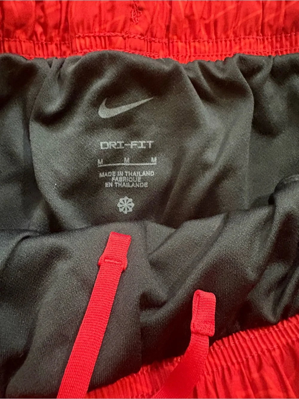 Nike Women's Red Athletic Shorts with White Trim